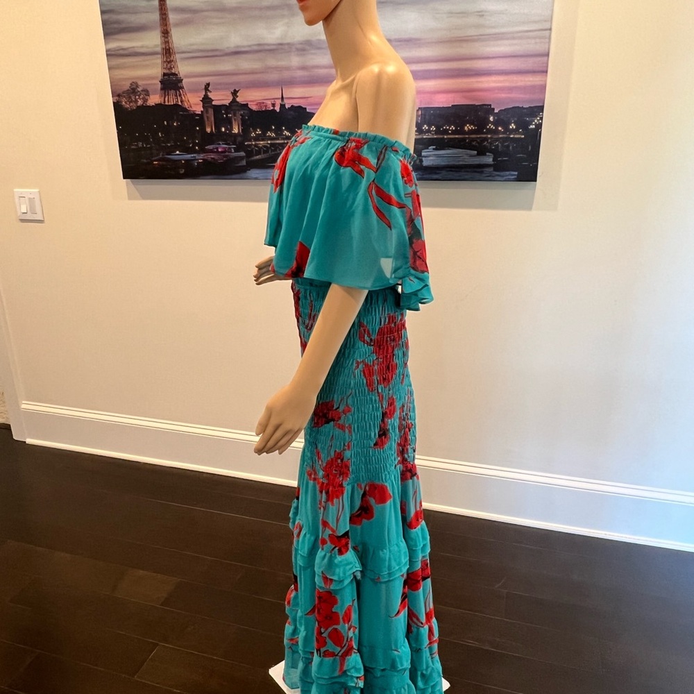 Maxi two pieces, green and red summer outfit - Picture 5 of 5